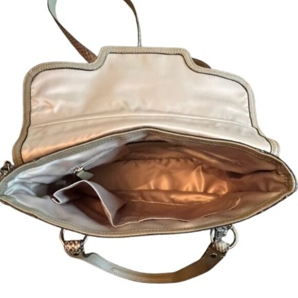 Coach Campbell Satchel Snakeskin Convertible Leather Shoulder Bag Purse - NWOT - Picture 11 of 14